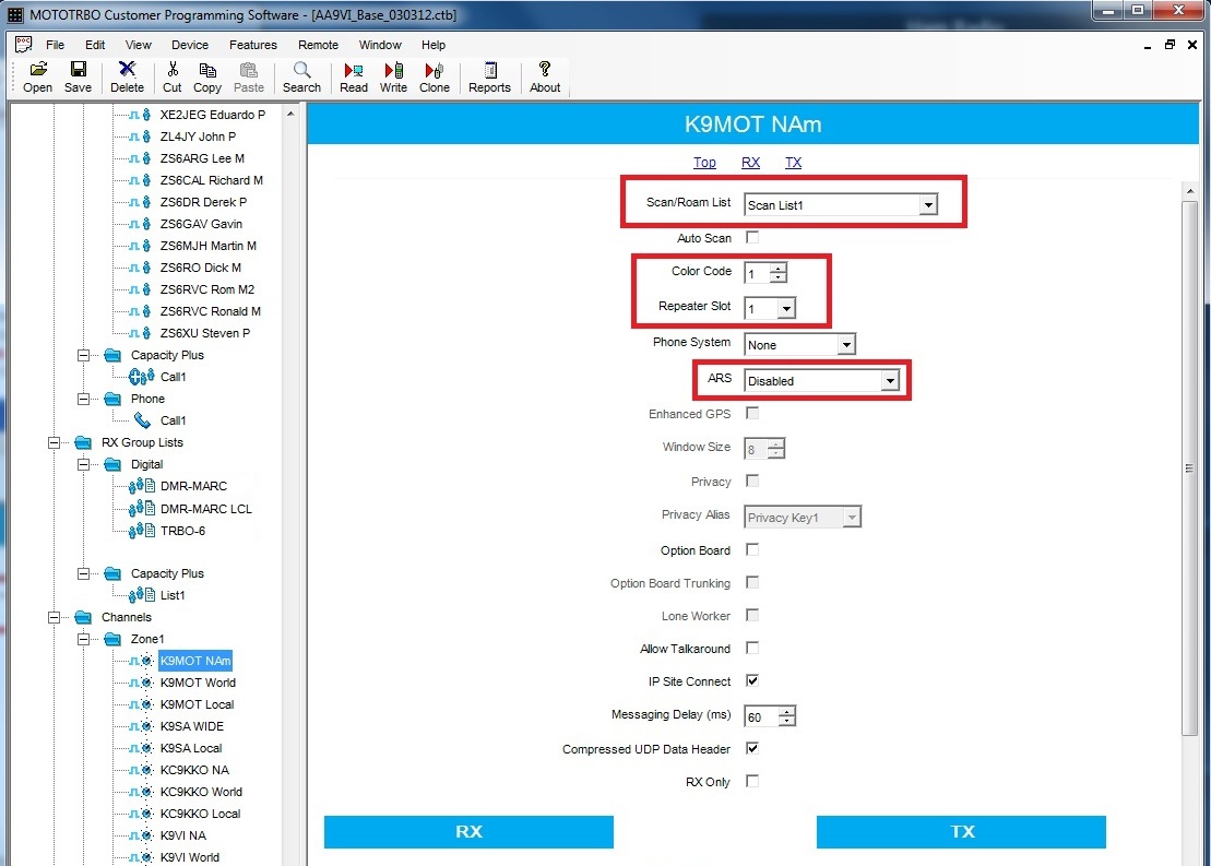 what is rx ref frequency in dmr programming